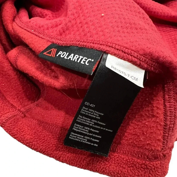 Marmot Red Polartec Fleece Zipper Vest M - Picture 4 of 5